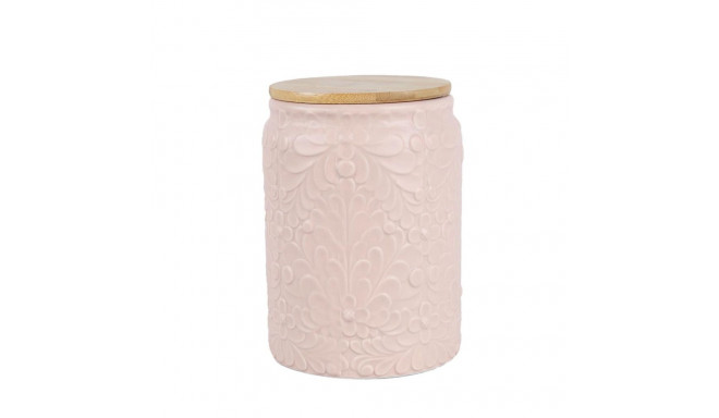 CANISTER BAMB LID PINK 8.2X8.6CM 450ML