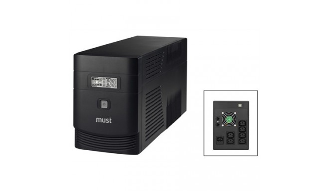 Mustek UPS PowerAgent 1060 LCD 1000VA, 600W/ 