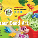 Gerardo's Toys Secret Sand modelleerimisliiv Dinosaurus alusega 11 osa 750 g