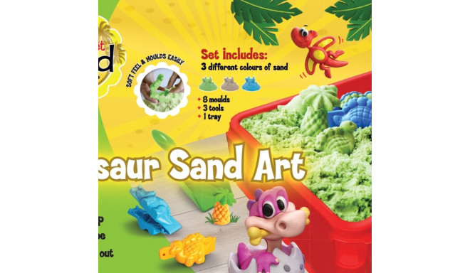 Gerardo's Toys Secret Sand modelleerimisliiv Dinosaurus alusega 11 osa 750 g