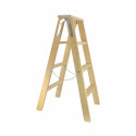 AW LADDER WOODEN STOOL 2x8 STEPS 150KG