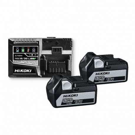 HIKOKI. BATTERY 18V 5.0Ah BSL1850 2pcs. +CHARGER UC18YSL3 %%%