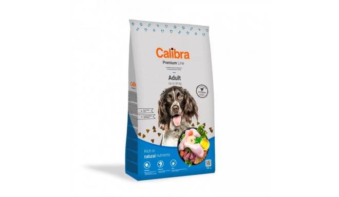 CALIBRA Premium Line täiskasvanud kana kuiv koeratoit 12kg