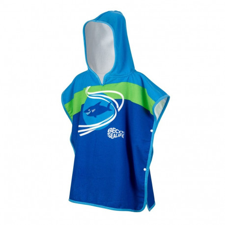 Children's hooded towel BECO Sealife 6 blue L