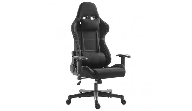 Gaming chair with headrest and lumbar support