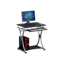 TECHLY 307308 Techly Compact computer desk 700x550 with sliding keyboard tray black graphite