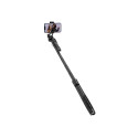 Crong SelfieGo Ultra – Aluminiowy selfie stick Bluetooth tripod (czarny)