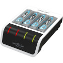 Ansmann Comfort Smart + 4x AA 2100mAh, charger (white/black, incl. 4x AA batteries with 2100 mAh)