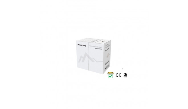 LAN CABLE CAT.5E UTP 305M SOLID CU GREY FLUKE PASSED LANBERG