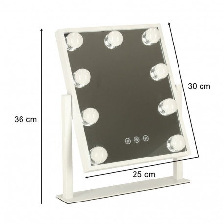 LED meigipeegel USB pirnidega 25x30cm