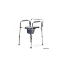 Height-adjustable folding toilet chair