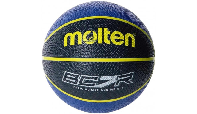 Piłka koszykowa Molten czarno-niebieska BC7R2-KB 7