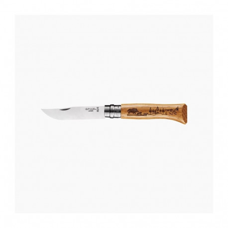 Opinel N°08 roostevabast terasest tammest metssiga