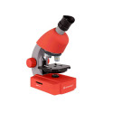 Mikroskoop Bresser Junior 40-640x, Punane katsekomplekti, telefoniadapteriga
