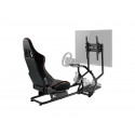 Stand with seat for racing steering wheel