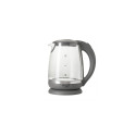 Adler | Kettle | AD 1286 | Standard | 2200 W | 2 L | Plastic/Glass | 360° rotational base | Grey/ tr