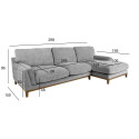 Corner sofa BASIL RC, grey