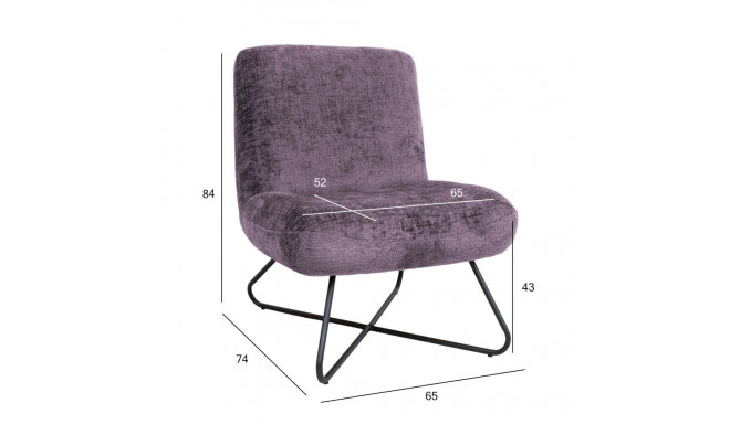Tugitool FARICA 65x74xH84cm, veinipunane