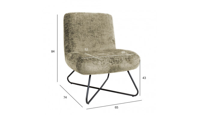 Tugitool FARICA 65x74xH84cm, beež