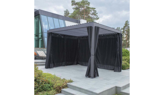 Polyester curtains for gazebo MIRADOR-111 3x4m, black