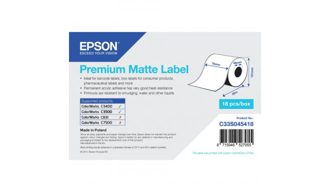 Thermal Paper Roll Epson C33S045418 (1 Unit)