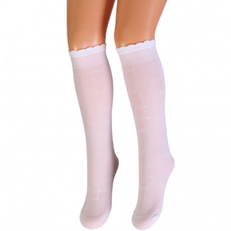 SOKISAHTEL NOORA valged südametega põlvikud tüdrukutele 443