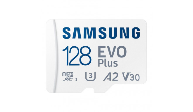 Samsung MicroSD Kaart EVO Plus 128 GB microSDXC Mälukaart Välkmälu klass U3, V30, A2
