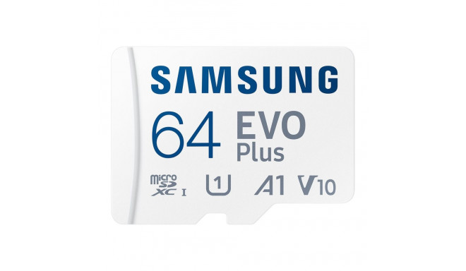 Samsung | MicroSD kaart | EVO Plus | 64 GB | microSDXC mälukaart | Välkmälu klass U1, V10, A1