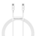 Baseus Superior seeria kaabel USB-C USB-C, 100W, 1m (valge)