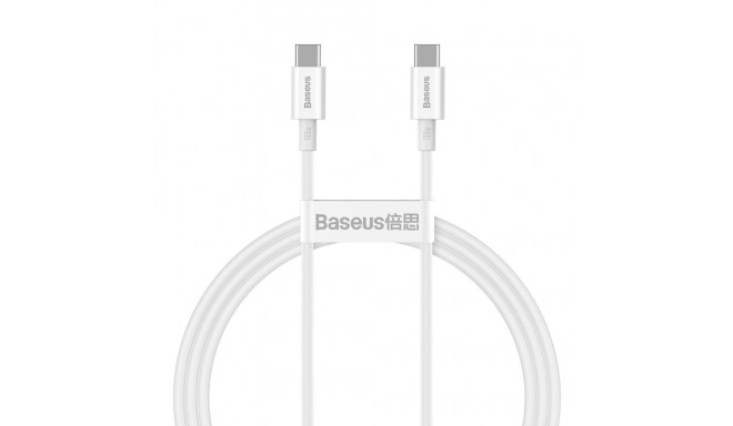 Baseus Superior seeria kaabel USB-C USB-C, 100W, 1m (valge)