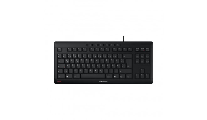 DE layout - CHERRY STREAM KEYBOARD TKL, keyboard (black, SX scissor technology)