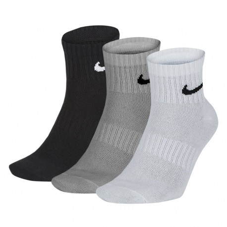 Nike sokid Everyday Lightweight Ankle 3 paari SX7677 964 42-46, valge, hall, must