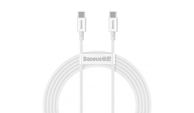 Baseus CATYS-C02 USB-C - USB-C PD QC FCP cable 100W 5A 2m - white