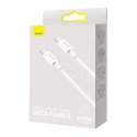 Baseus CATYS-C02 USB-C - USB-C PD QC FCP kabel 100W 5A 2m - bílý