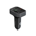 Car Bluetooth 5.0 FM Transmitter 2xUSB + USB-C, Black