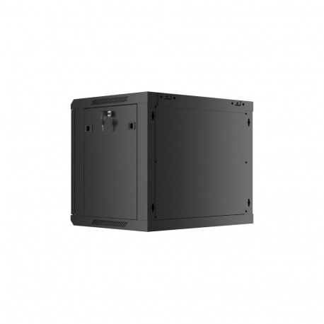 RACK CABINET 19" WALL-MOUNT 9U/600X450 (FLAT PACK) WITH PERFORATED DOOR BLACK LANBERG