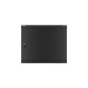 RACK CABINET 19" WALL-MOUNT 9U/600X450 FOR SELF-ASSEMBLY WITH METAL DOOR  BLACK LANBERG (FLAT PACK)