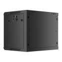 RACK CABINET 19" WALL-MOUNT 9U/600X450 FOR SELF-ASSEMBLY WITH METAL DOOR  BLACK LANBERG (FLAT PACK)