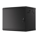 RACK CABINET 19" WALL-MOUNT 9U/600X450 FOR SELF-ASSEMBLY WITH METAL DOOR  BLACK LANBERG (FLAT PACK)