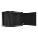 RACK CABINET 19" WALL-MOUNT 9U/600X450 FOR SELF-ASSEMBLY WITH METAL DOOR  BLACK LANBERG (FLAT PACK)