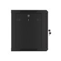 RACK CABINET 19" WALL-MOUNT 9U/600X450 FOR SELF-ASSEMBLY WITH METAL DOOR  BLACK LANBERG (FLAT PACK)