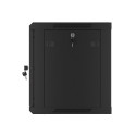 RACK CABINET 19" WALL-MOUNT 9U/600X450 FOR SELF-ASSEMBLY WITH METAL DOOR  BLACK LANBERG (FLAT PACK)