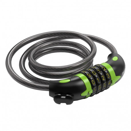 Gerda jalgrattalukk Kombo Flex 1200/10C koodiga tross hoidikuga, must