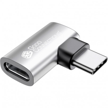 "GoodConnections USB-C 4.0 (ST-BU) Winkeladapter / Portschoner 240W 8K 60Hz Silber"