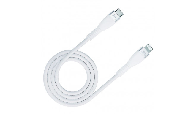 3MK HyperSilicone MFI USB-C / Lightning cable white 1m 20W 3A