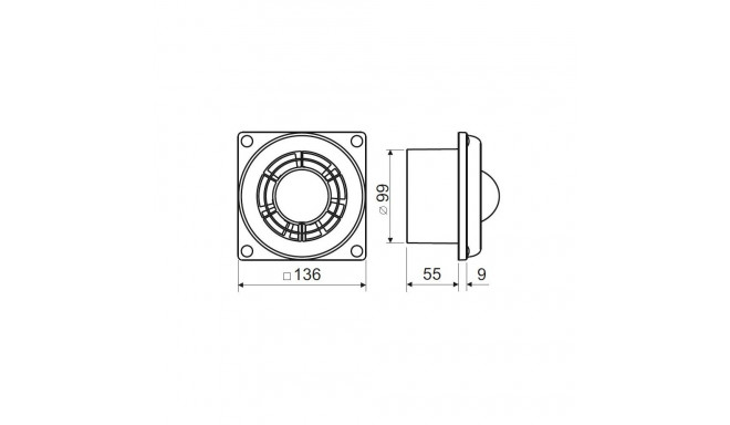 AXIAL FAN B2 100 T aksiaalventilaator