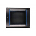 Extralink Rackmount cabinet 9U 600x600 Black wall mounted