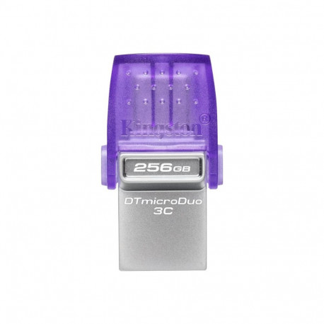 Kingston | DataTraveler | DT Micro Duo 3C | 256 GB | USB Type-C and Type-A | Purple