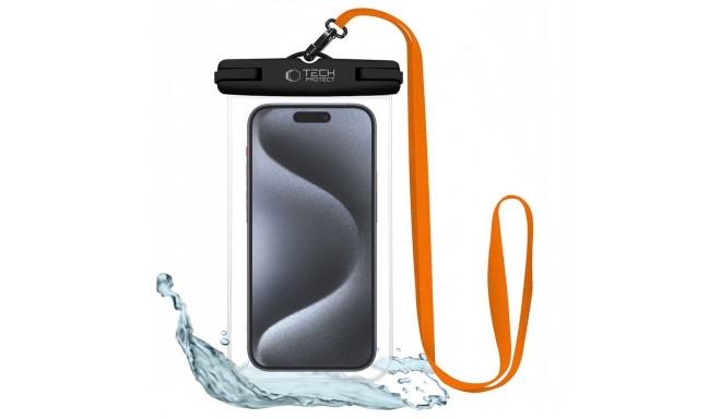 TECH-PROTECT UWC7 UNIVERSAL WATERPROOF CASE 6.9 INCH BLACK/ORANGE