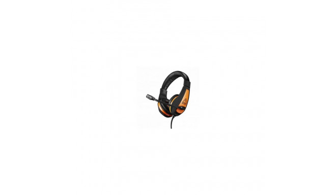 Canyon Gaming headset 3.5mm jack with adjustable microphone and volume control Black Orange